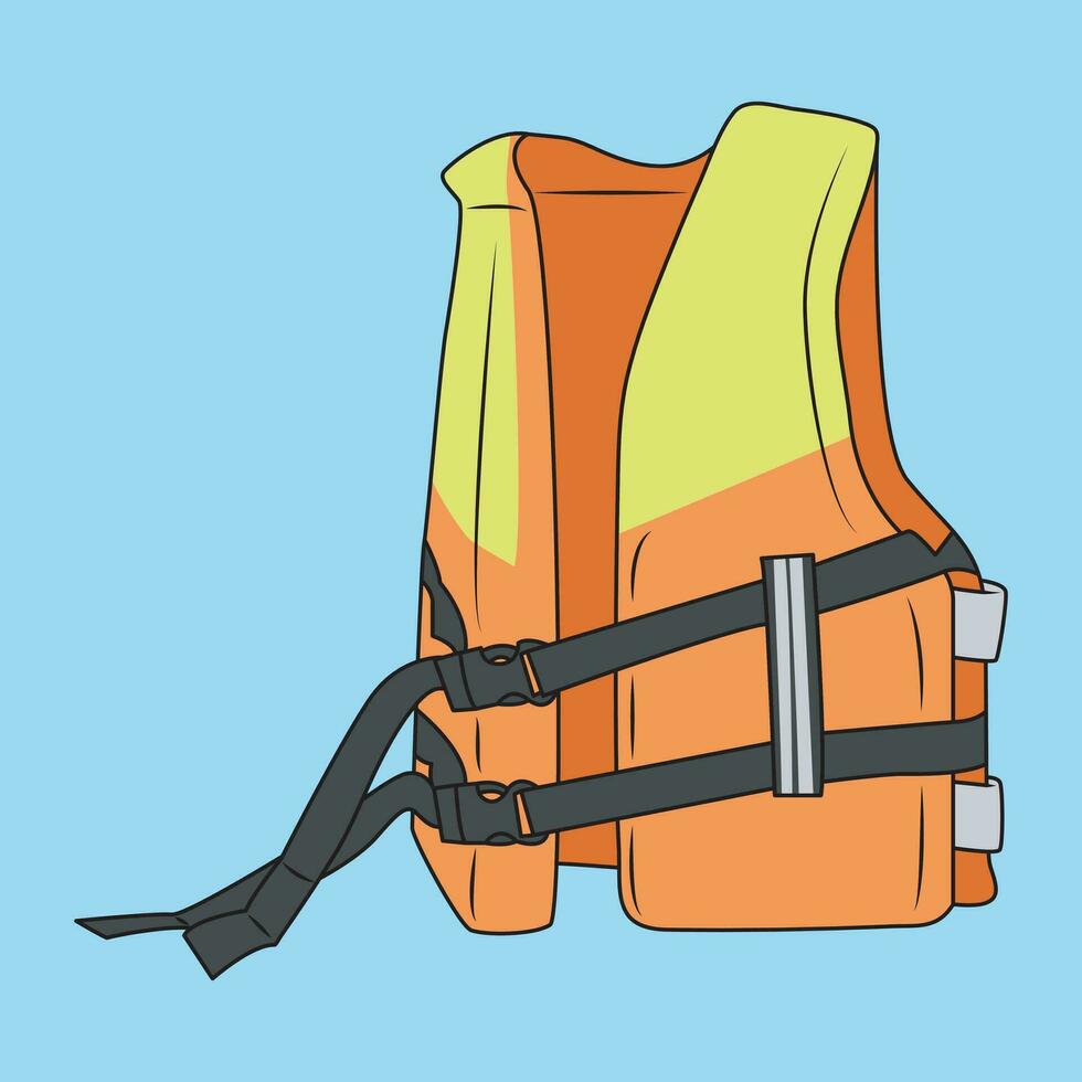 child or adult life vest vector. for children's swimming safety vector