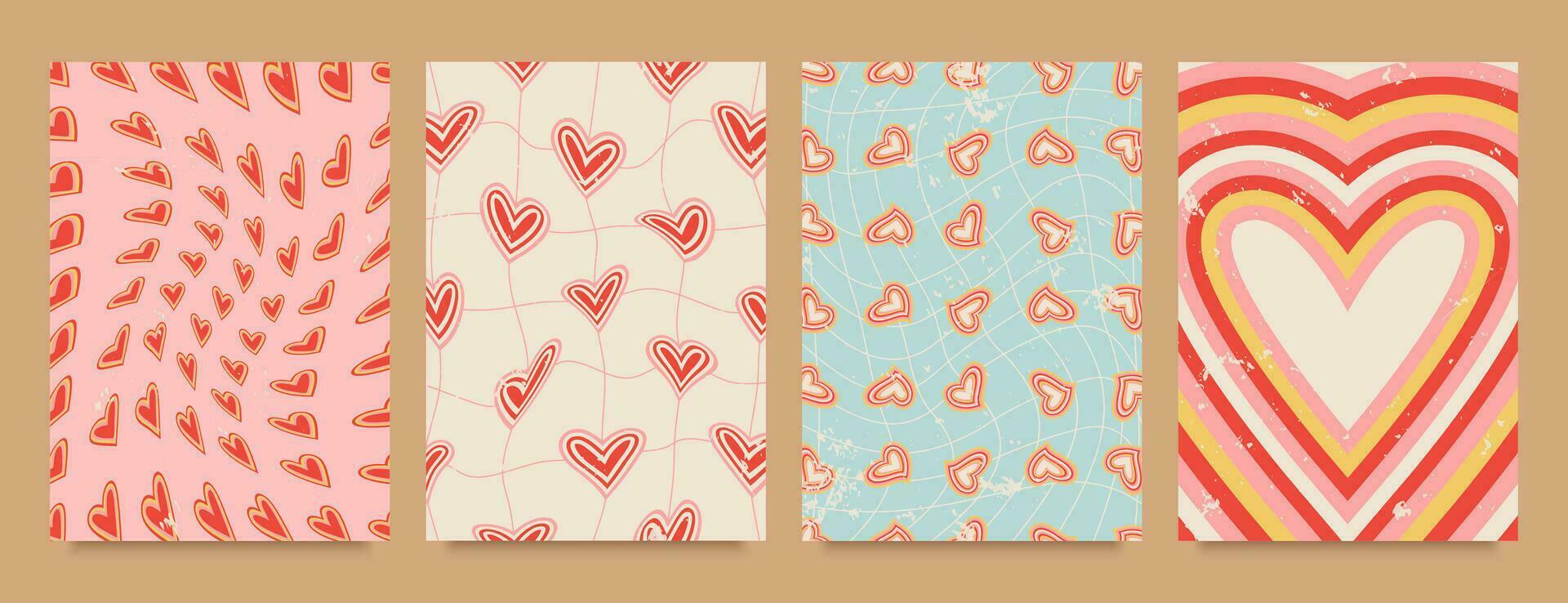 Set background Valentines Day vector