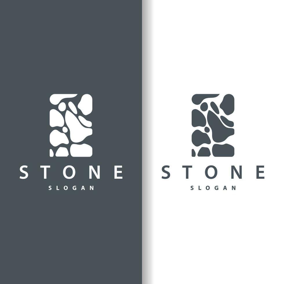 Stone Logo, Premium Elegant Design, Stone Balance Vector, Stepping Rock Walking Icon Illustration Design vector