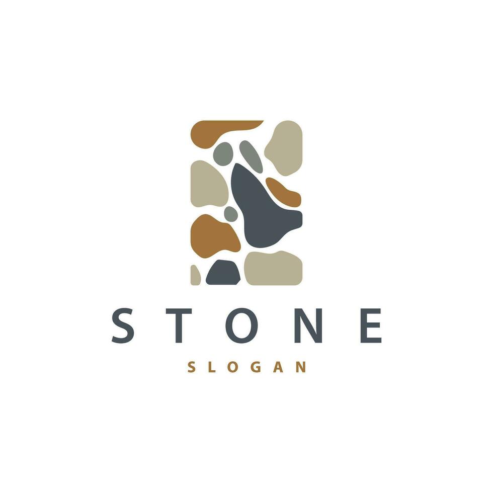 Stone Logo, Premium Elegant Design, Stone Balance Vector, Stepping Rock Walking Icon Illustration Design vector