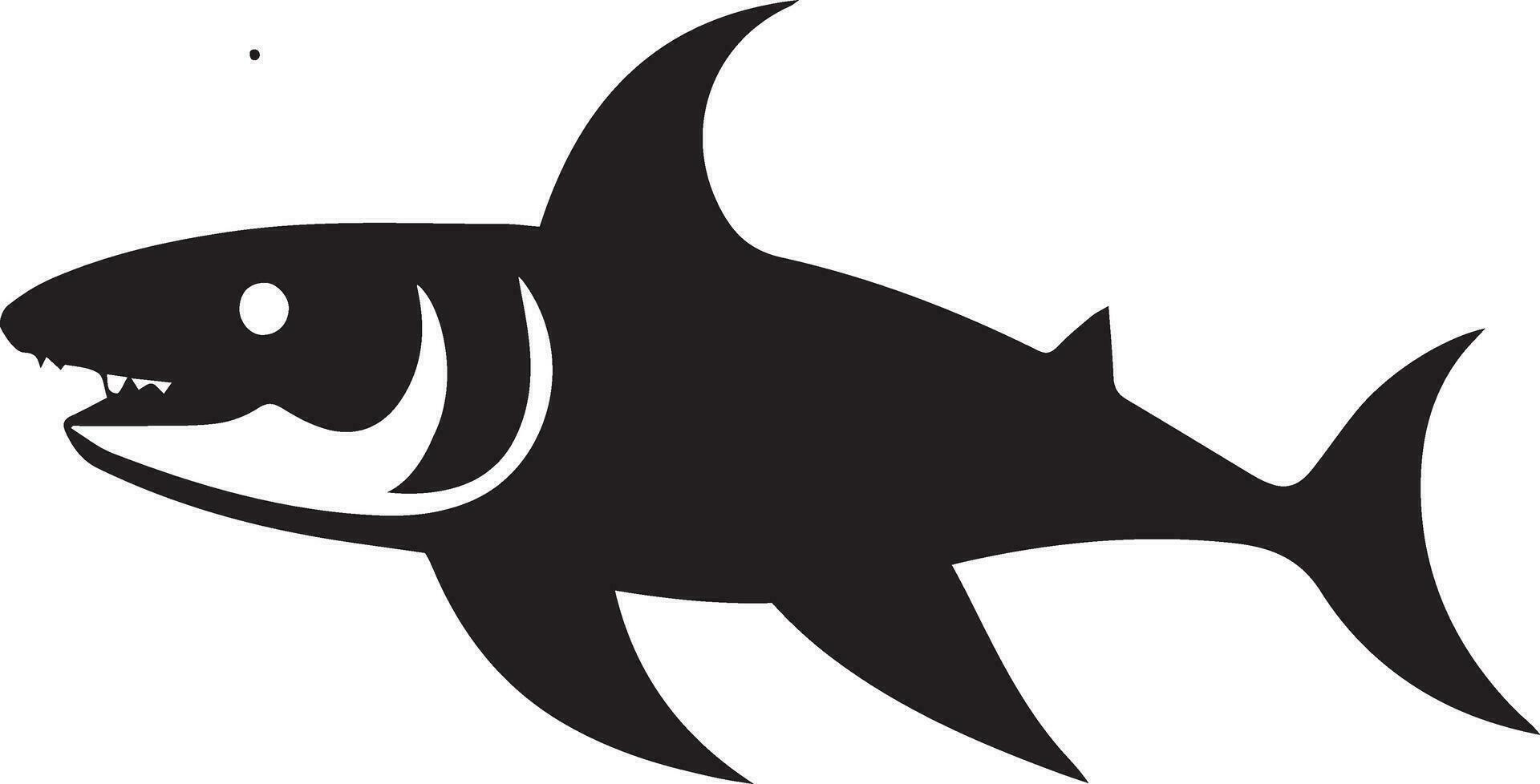 silhouette of shark vector