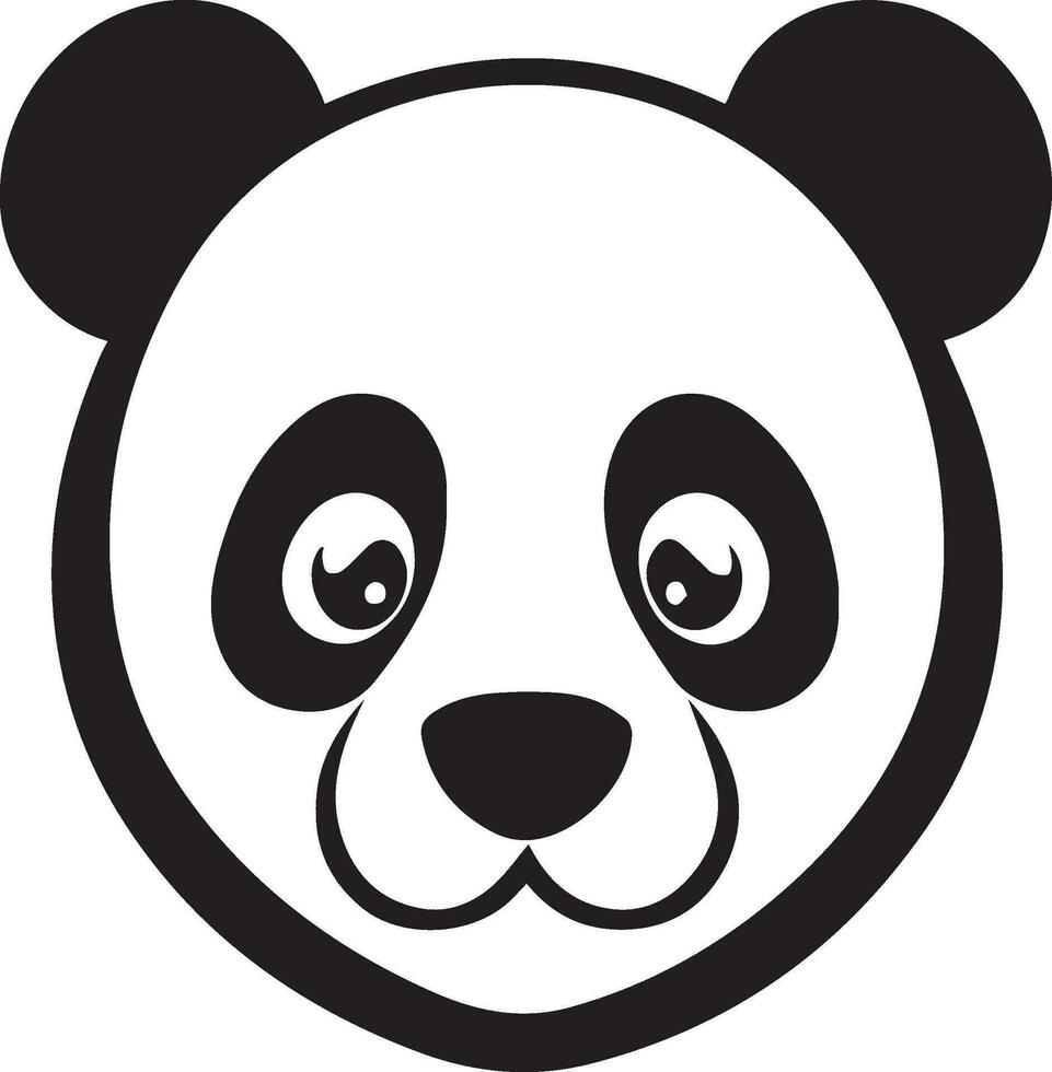 panda head vector