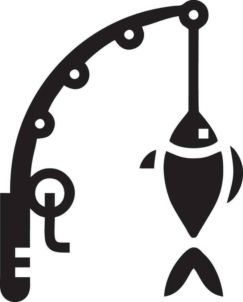 Icon Fishing Logo Design Vector