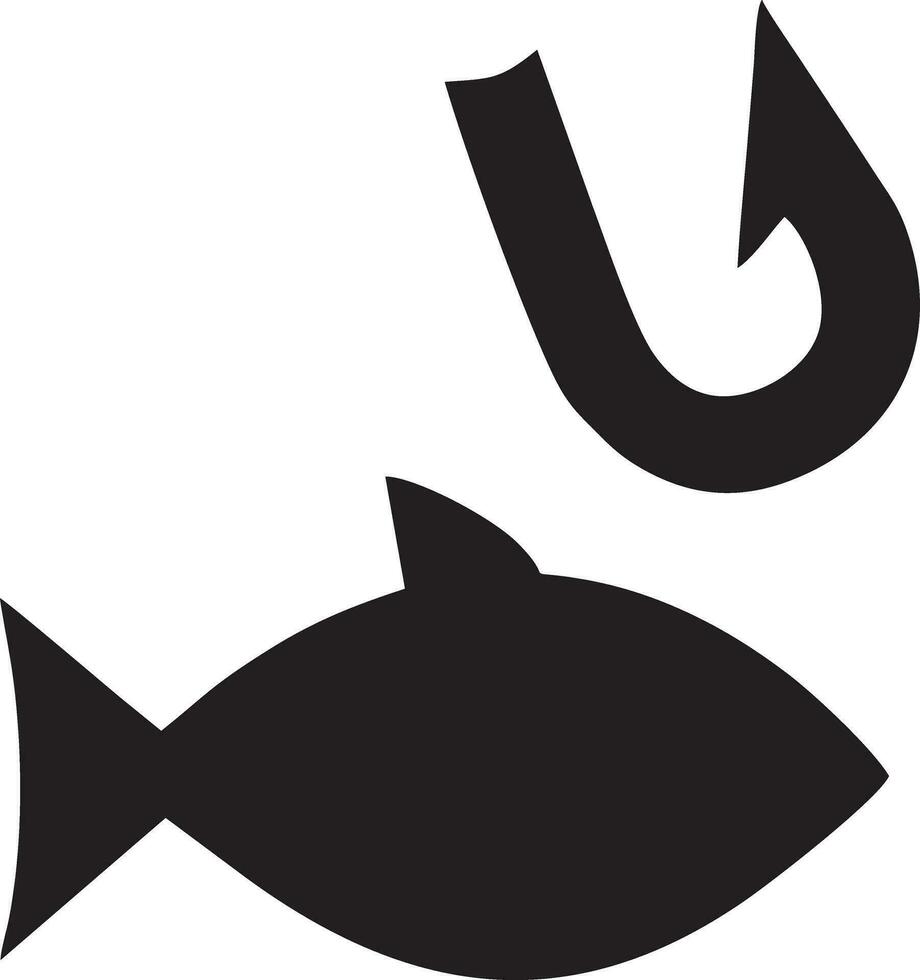 Icon Fishing Logo Design Vector