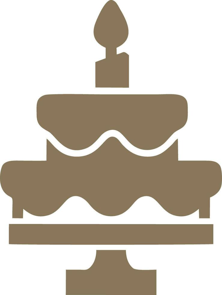 Logo cake brithday icon food vector