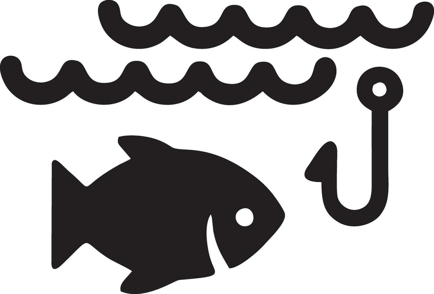 Icon Fishing Logo Design Vector