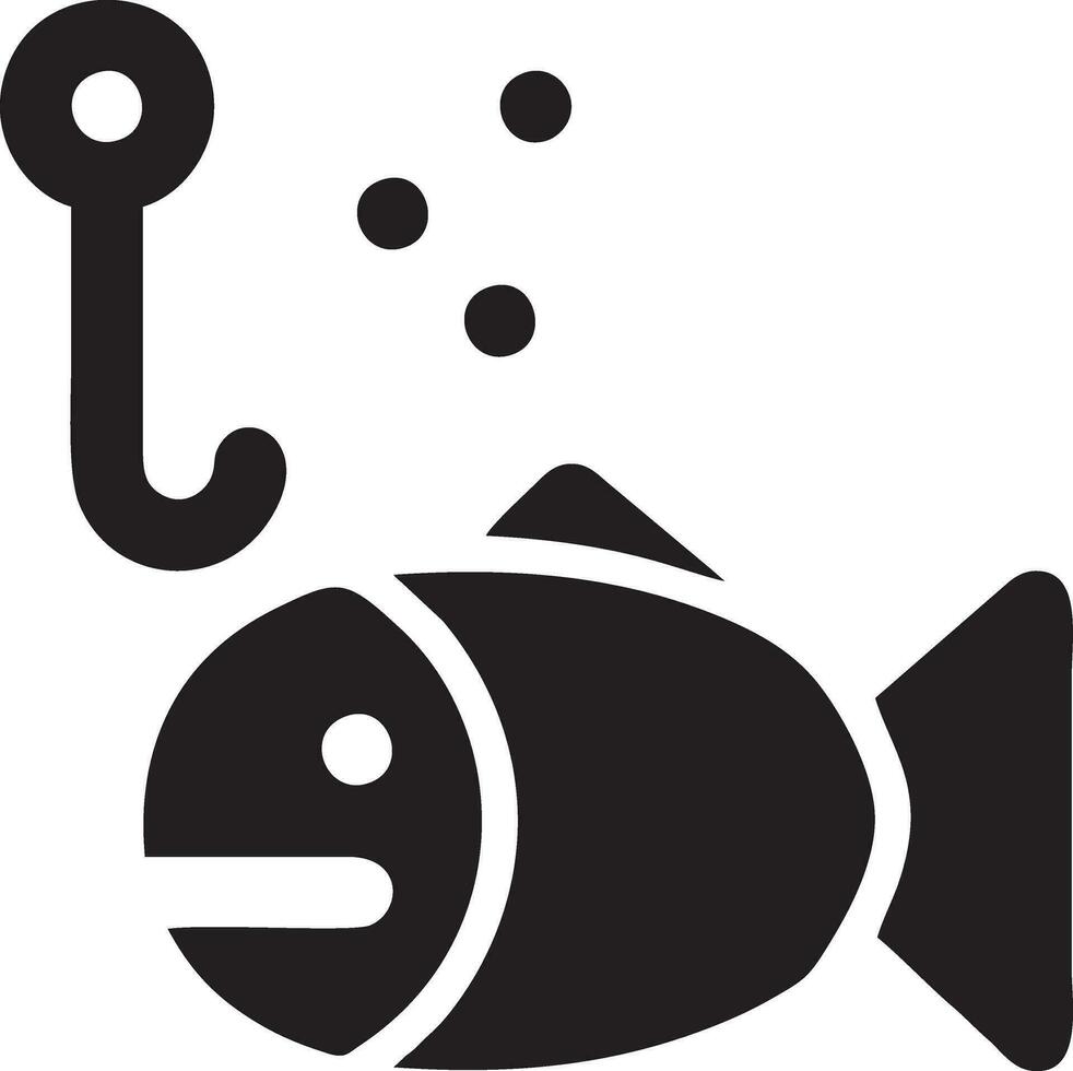 Icon Fishing Logo Design Vector