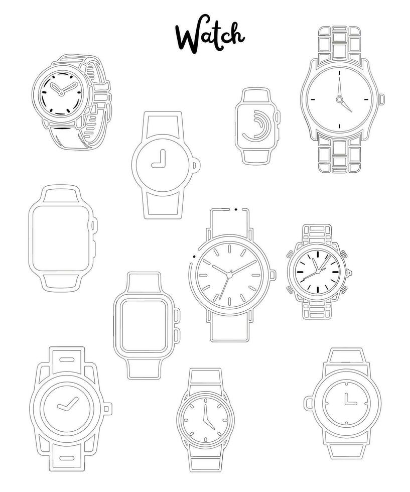 reloj, vector, icono vector