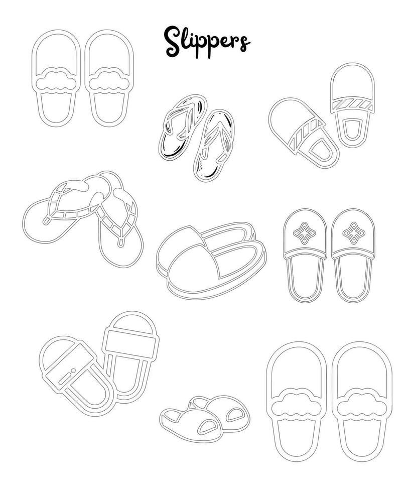 Slippers vector icon