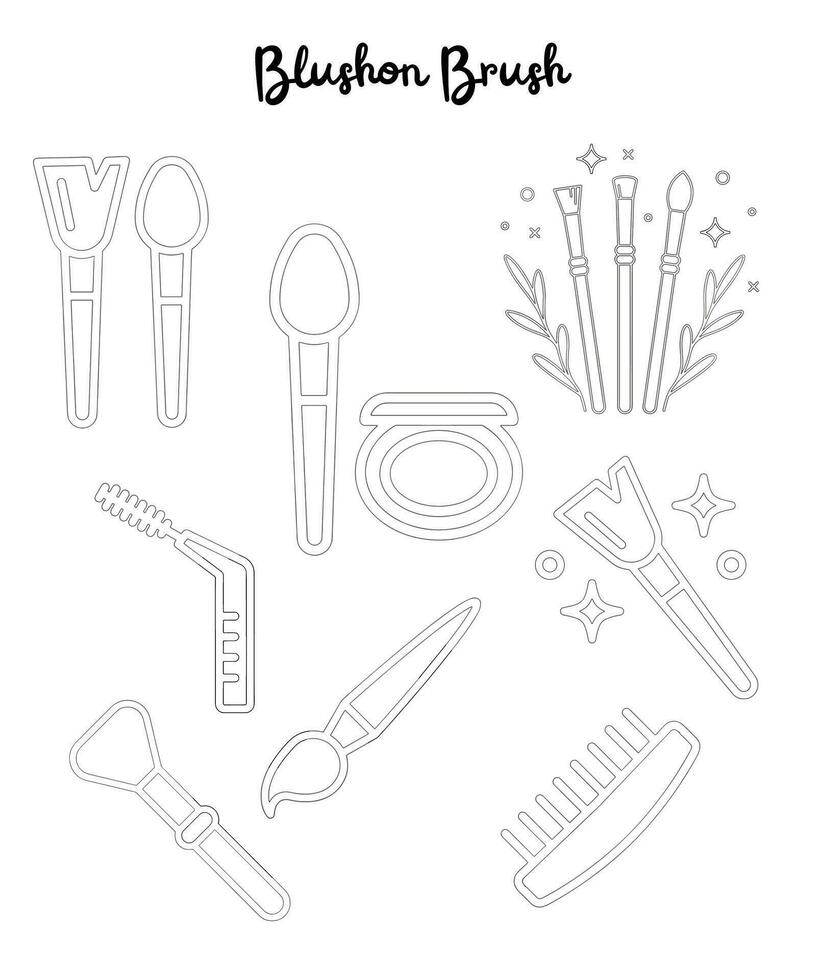 Blushon Brush vector icon