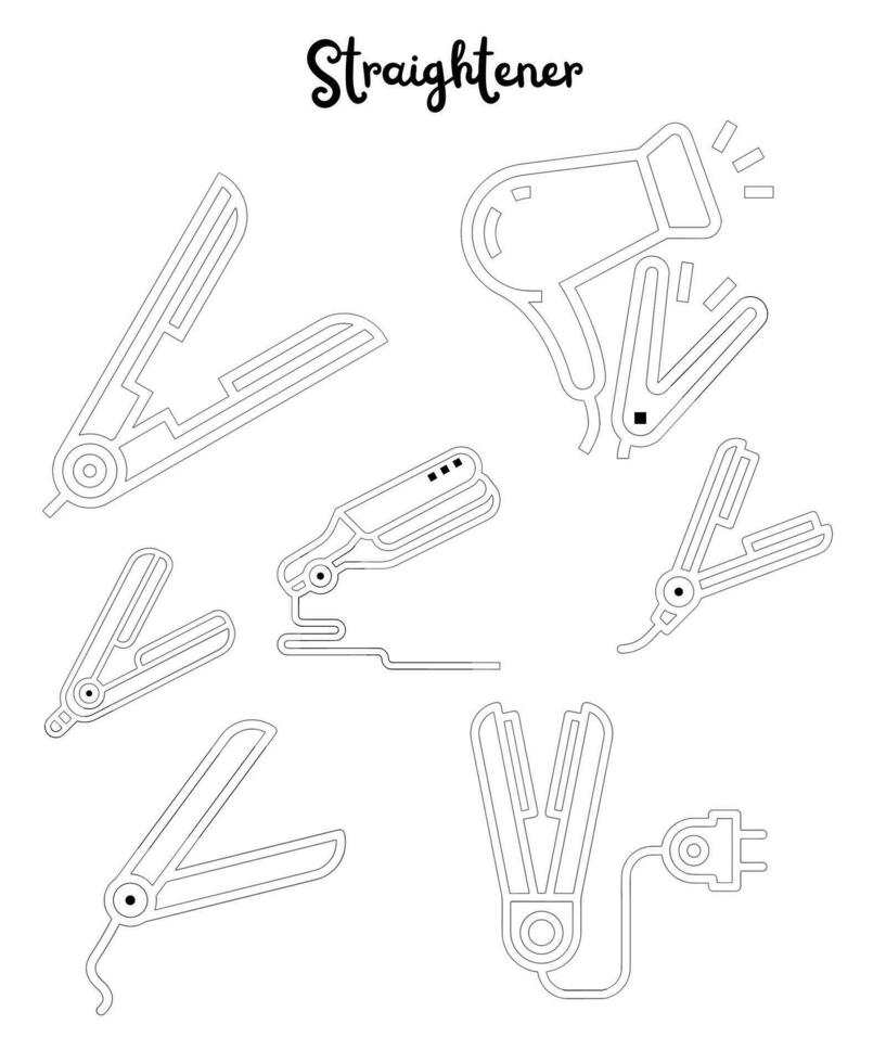 Straightener vector icon