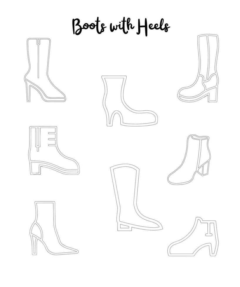 Boots with Heels vector icon