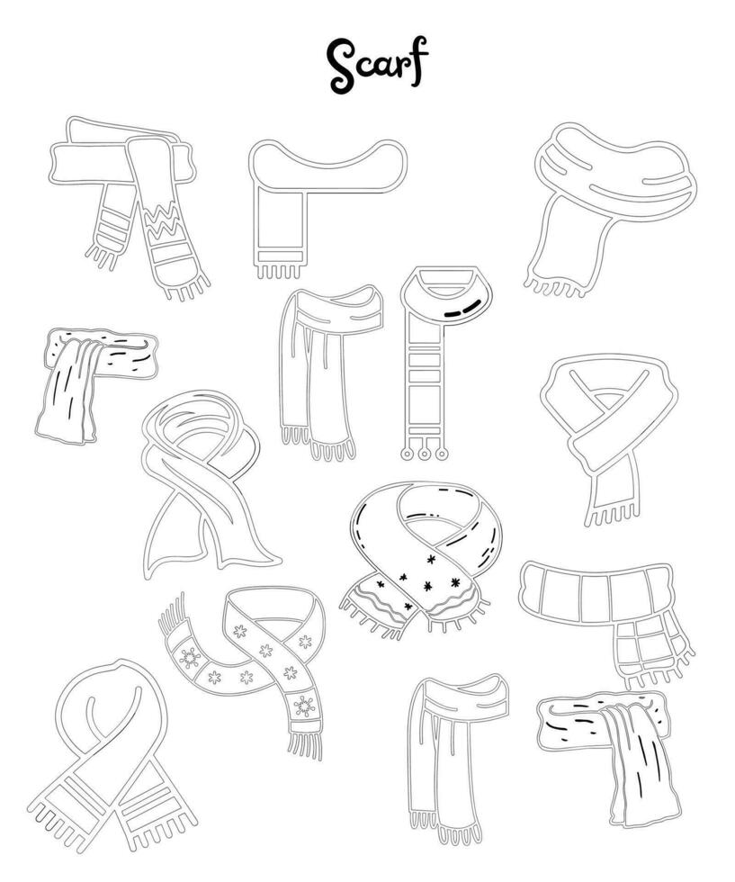 Scarf vector icon