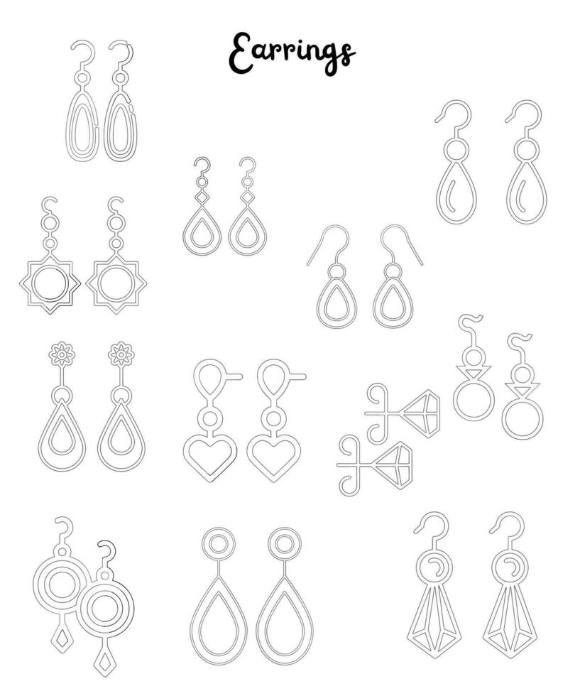 Earrings vector icon