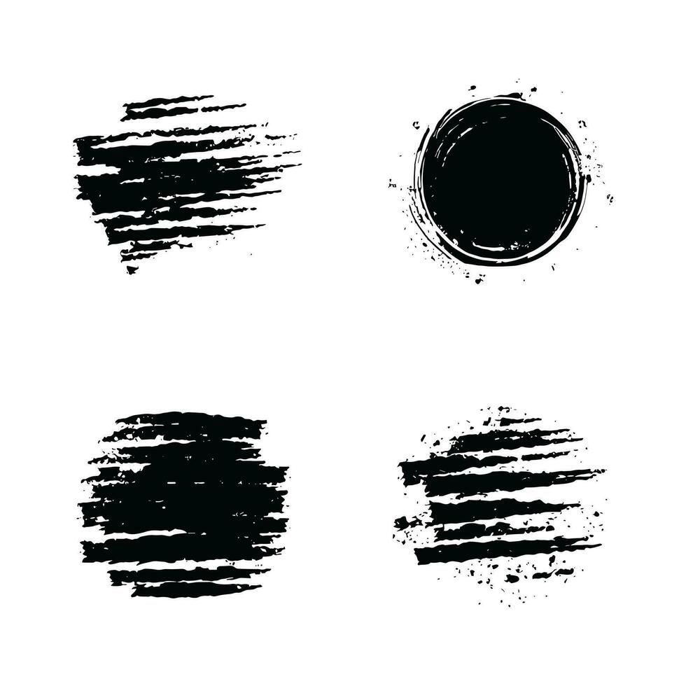 Splash strokes set vector