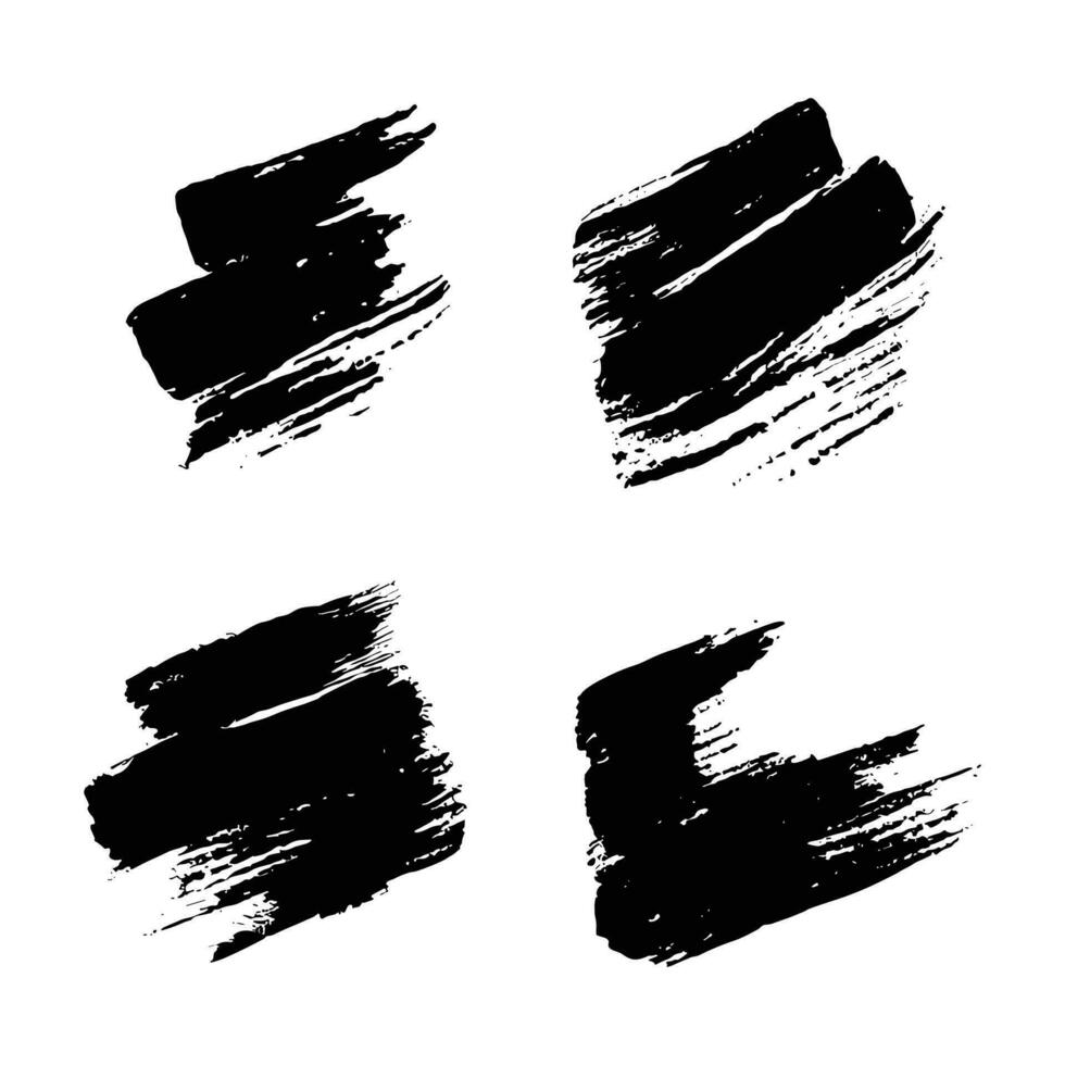 Splash strokes set vector