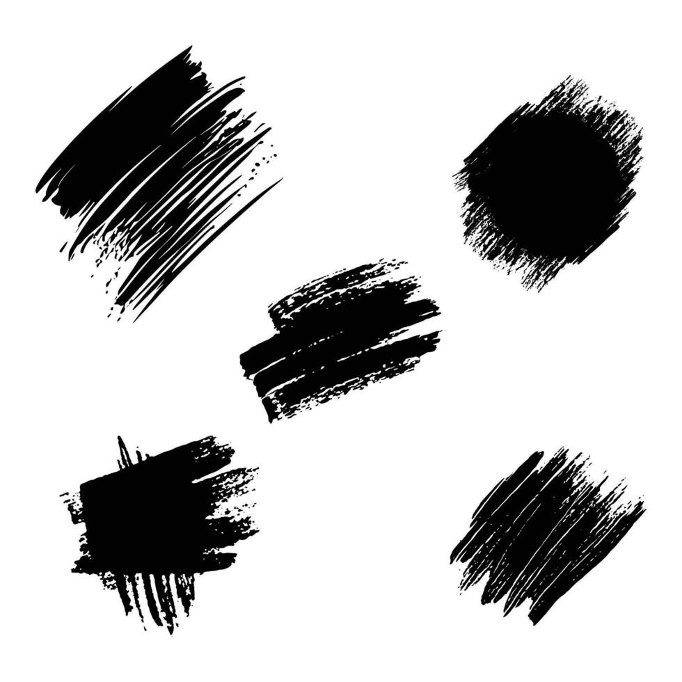 Splash strokes set vector