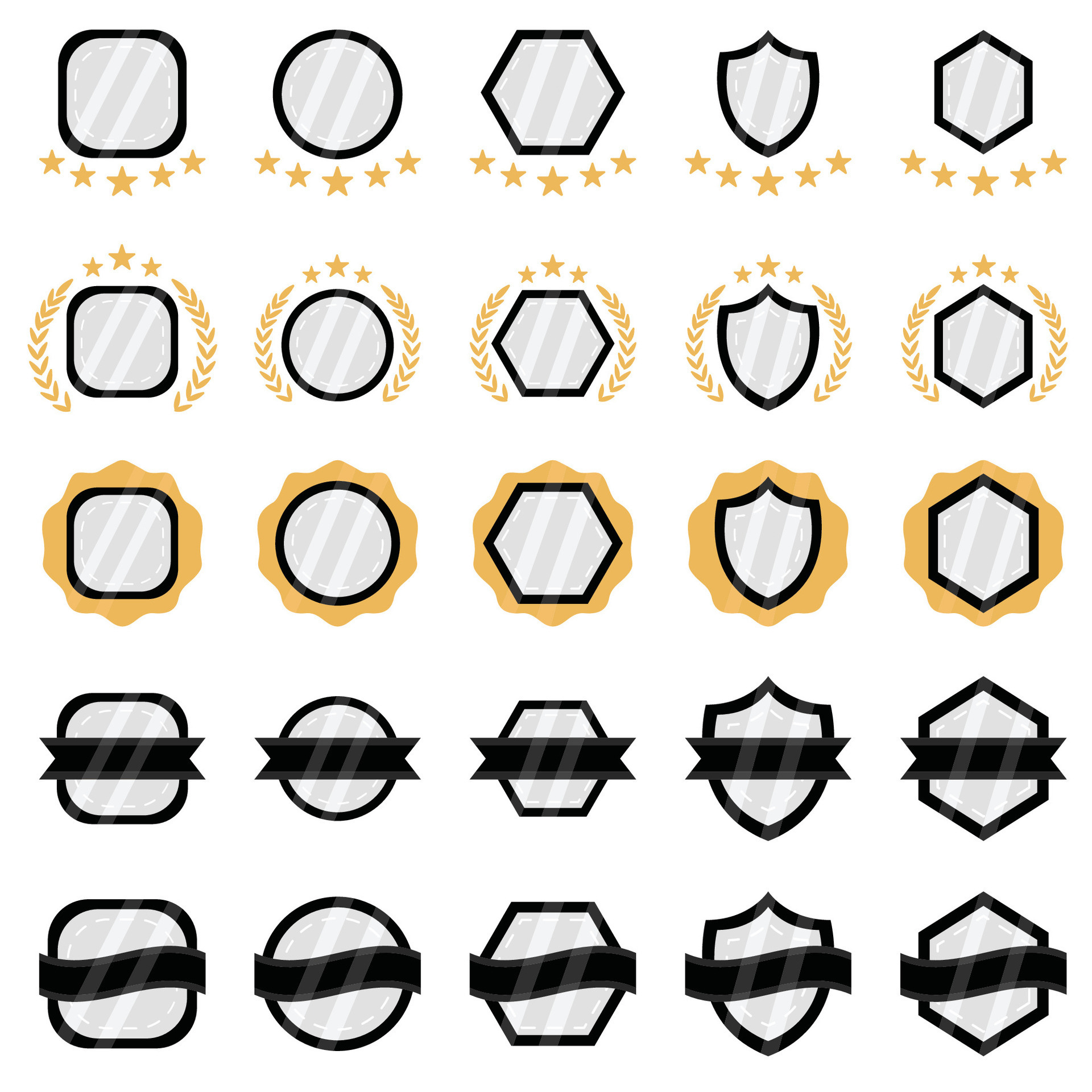 badge black white illustration 35555701 Vector Art at Vecteezy