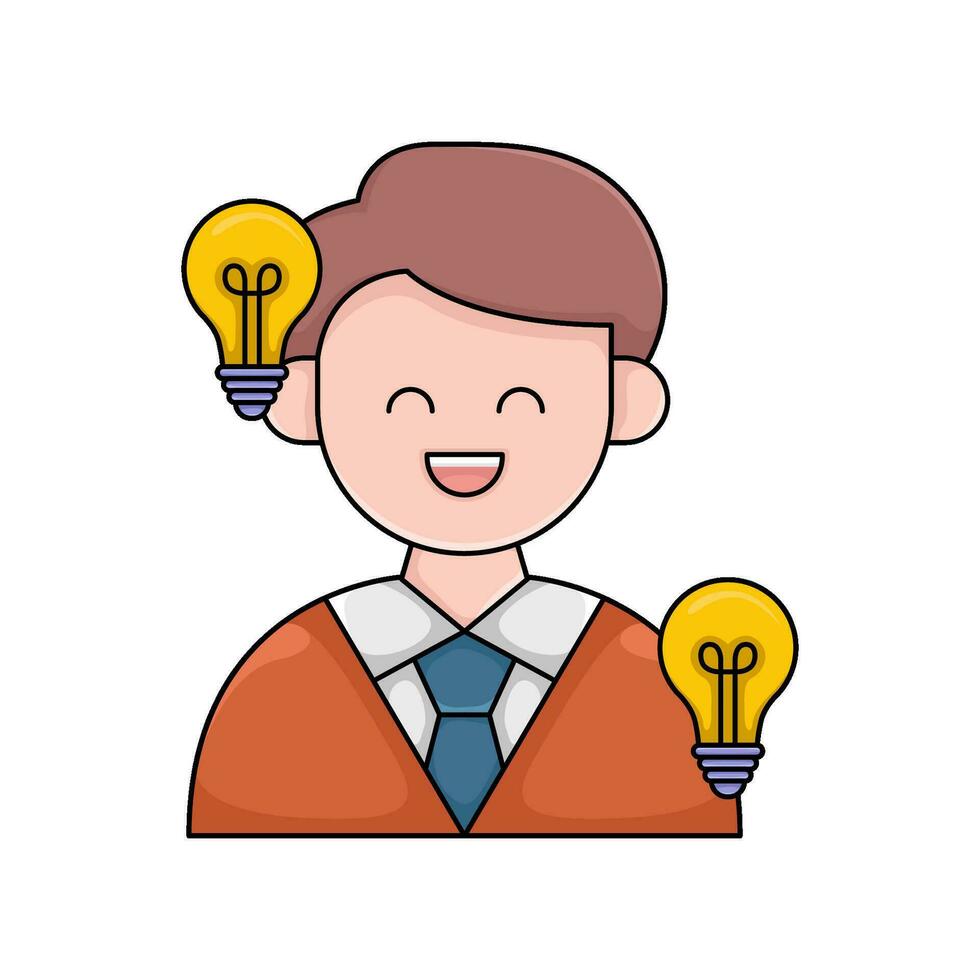 inversor con lámpara ilustración vector