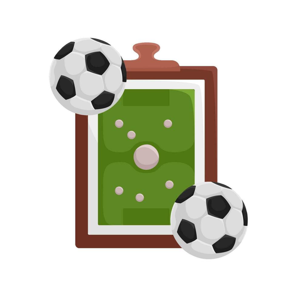 field with soccer ball illustration vector