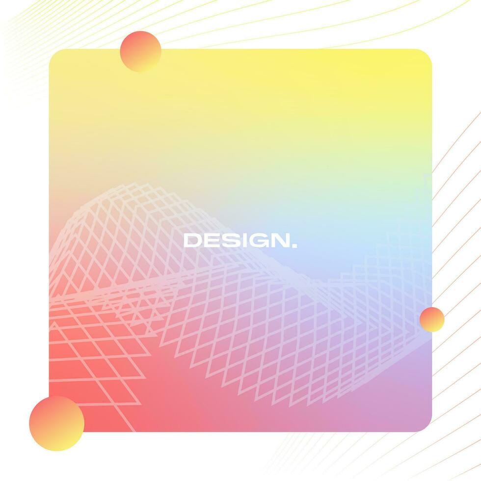 Colorful square gradient background. Social media template vector illustration.