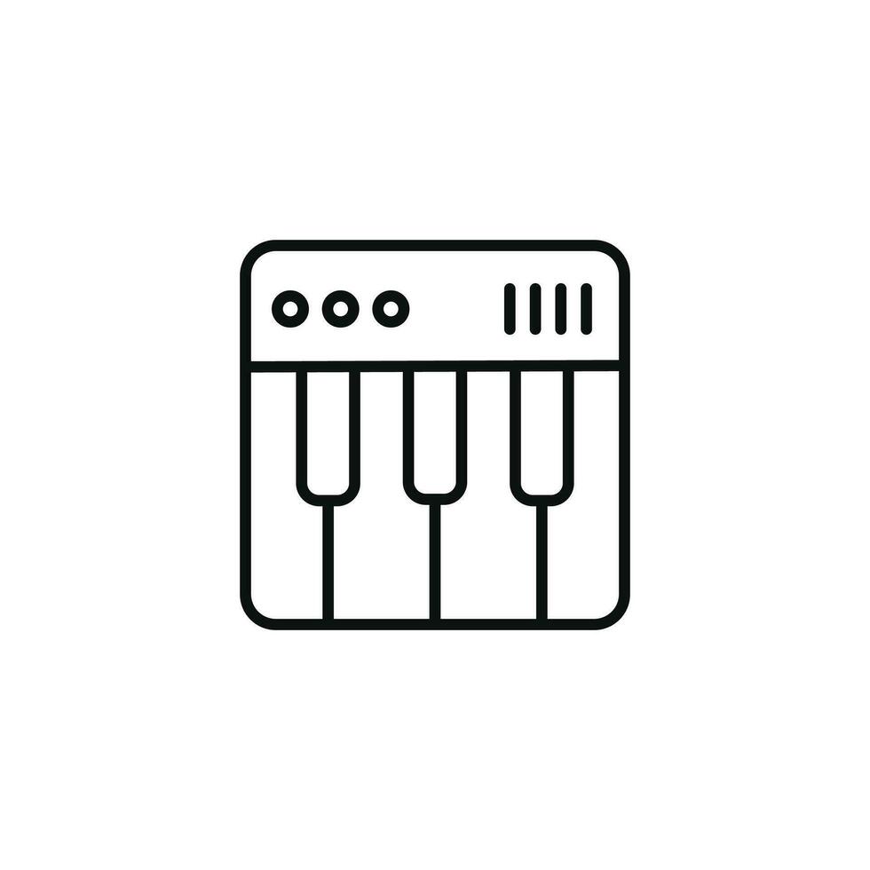 piano línea icono aislado en blanco antecedentes vector