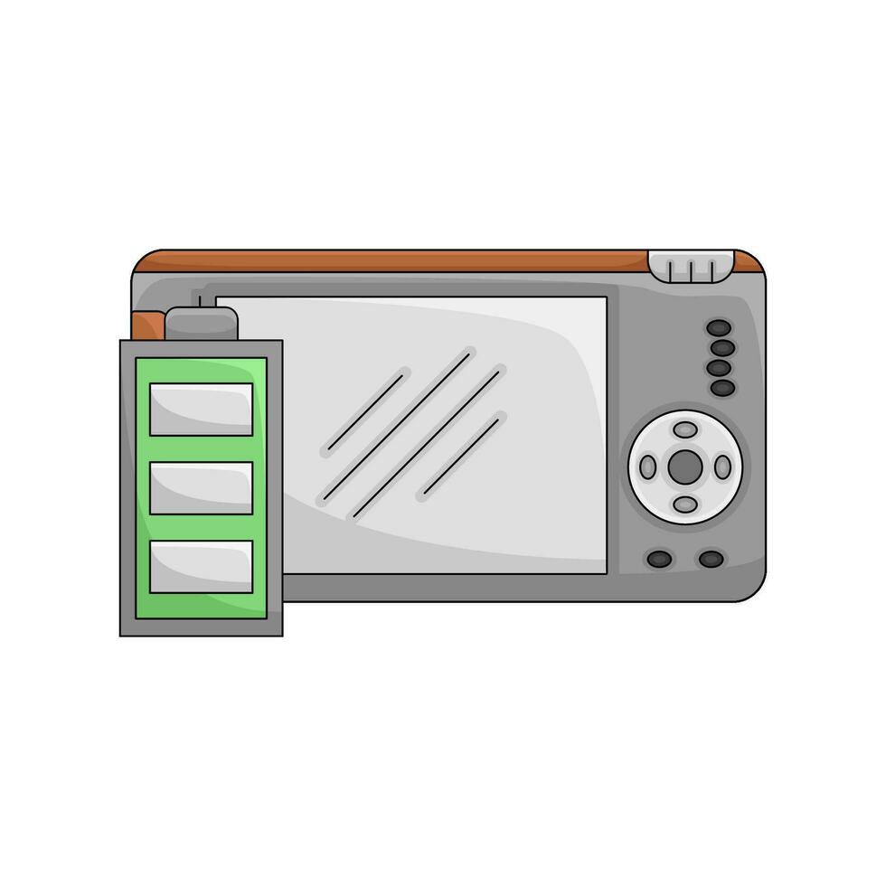 camera photo with battery illustration vector