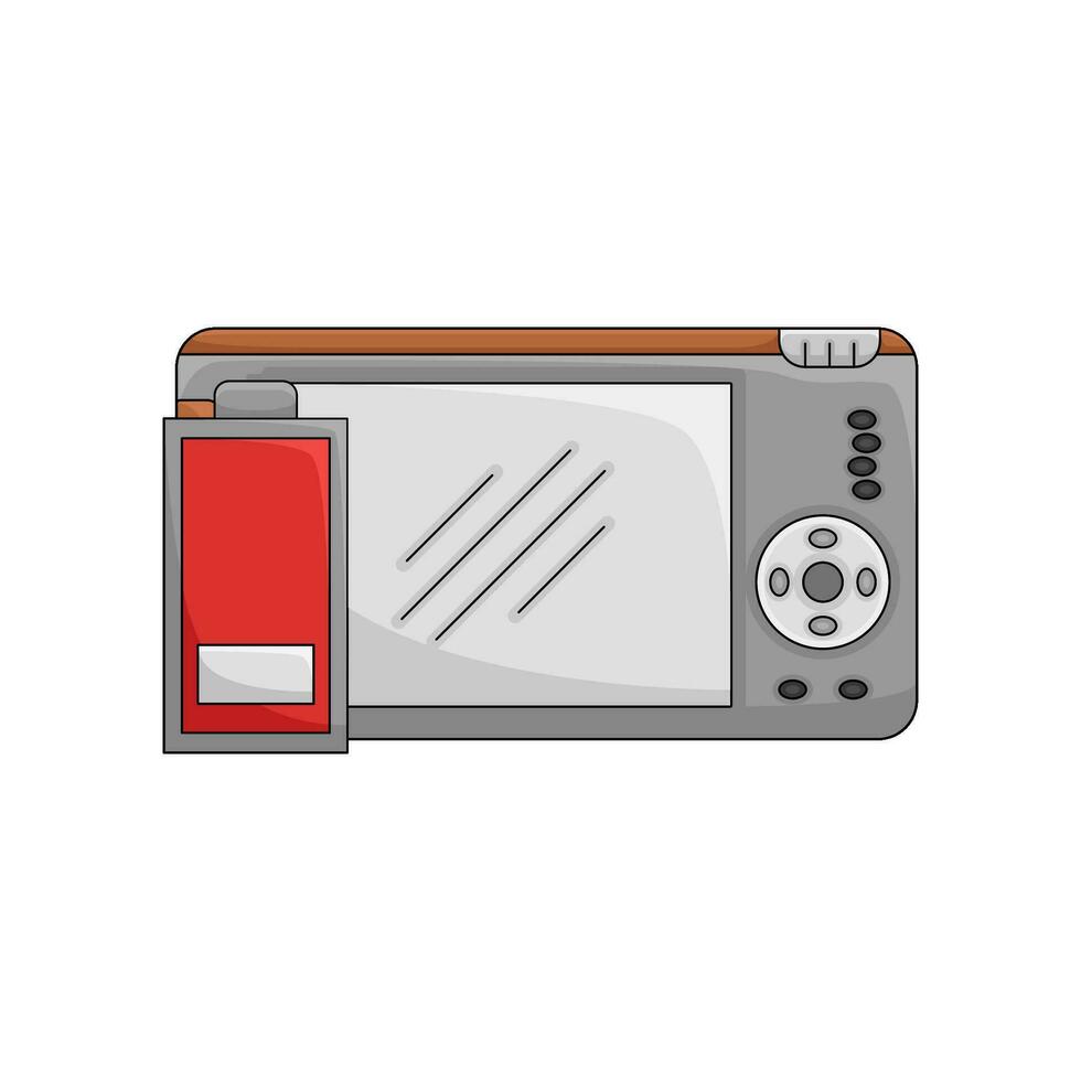 camera photo with battery illustration vector