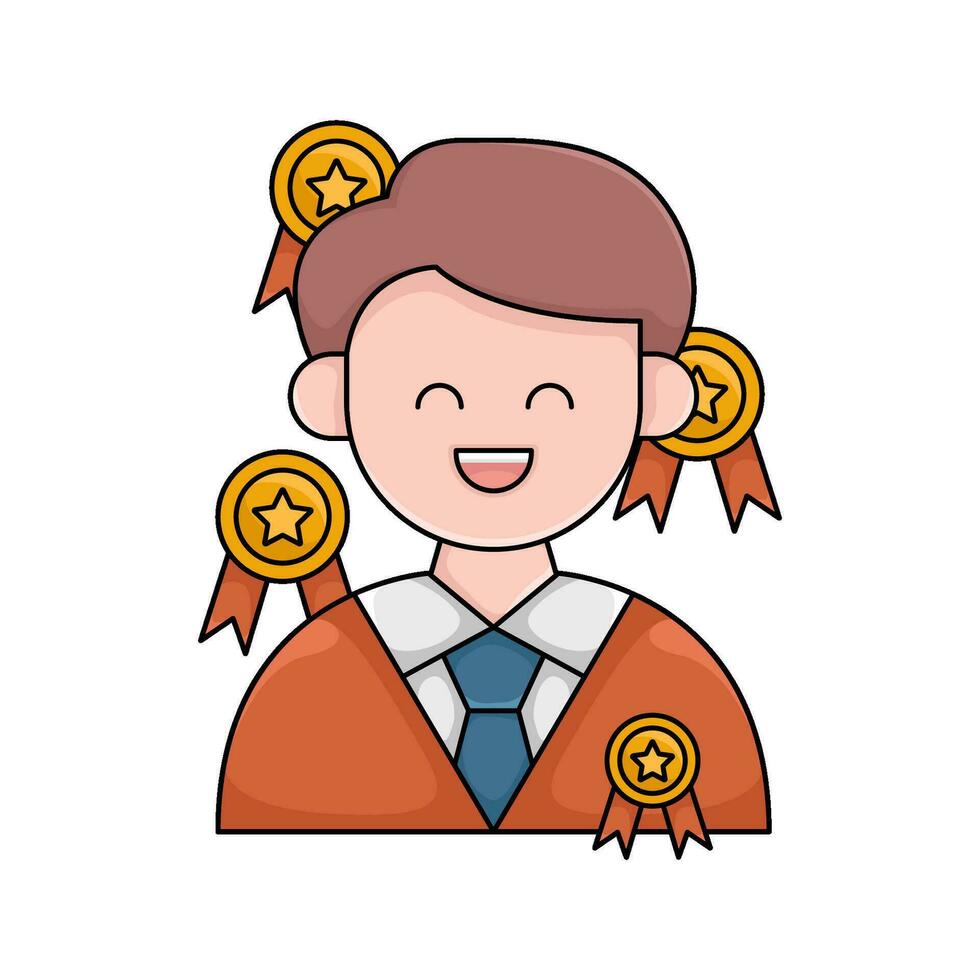 investor with award ribbon illustration vector