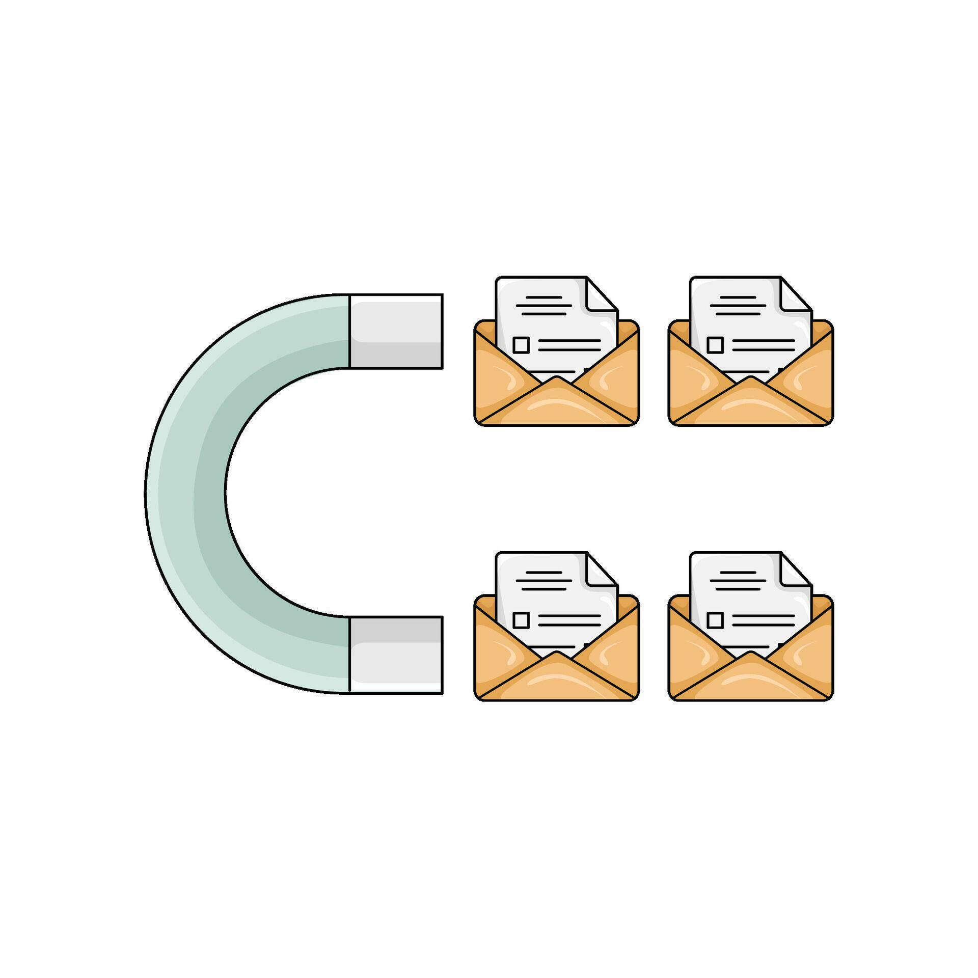 mail with illustration 35556124 Vector Art at Vecteezy