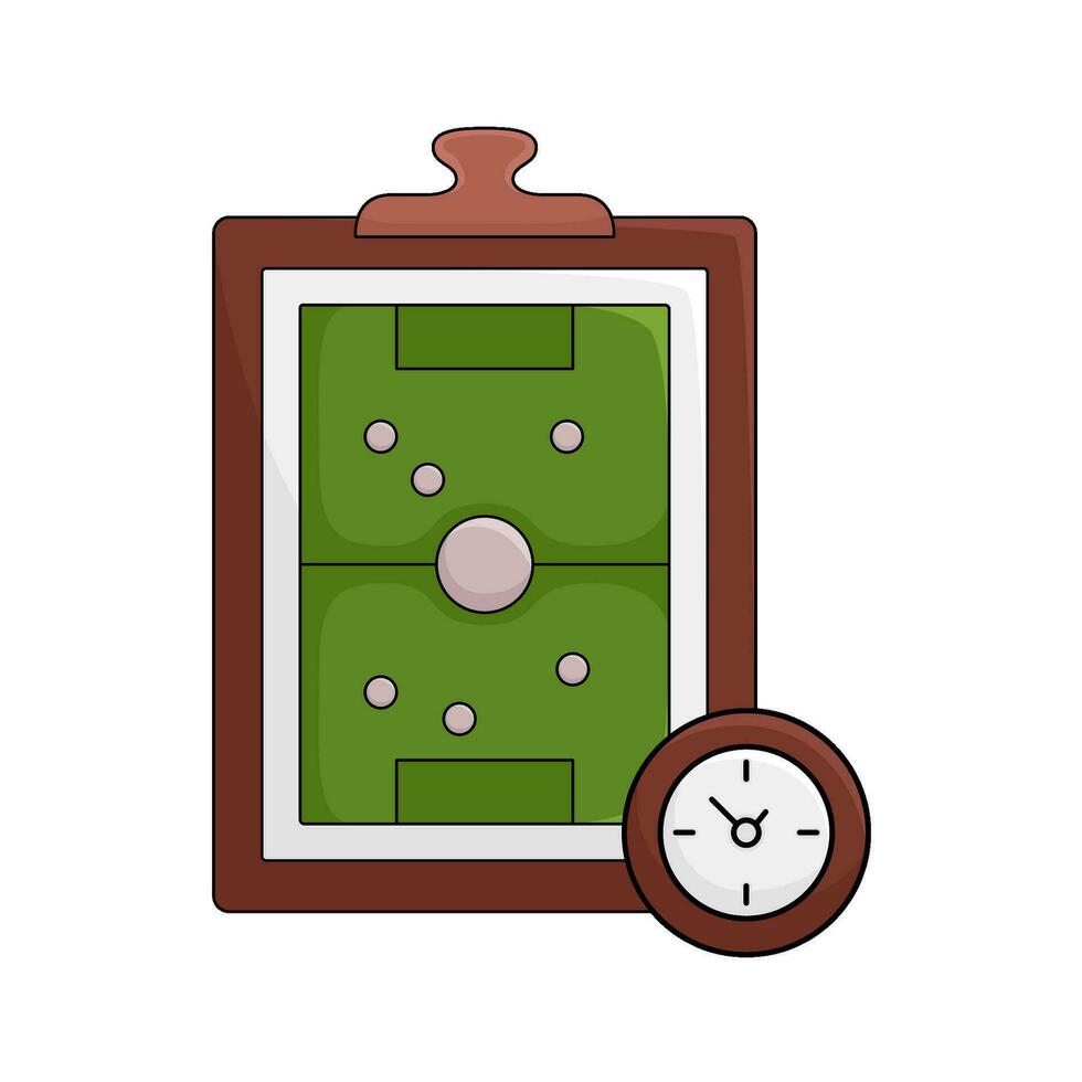 campo con reloj hora ilustración vector