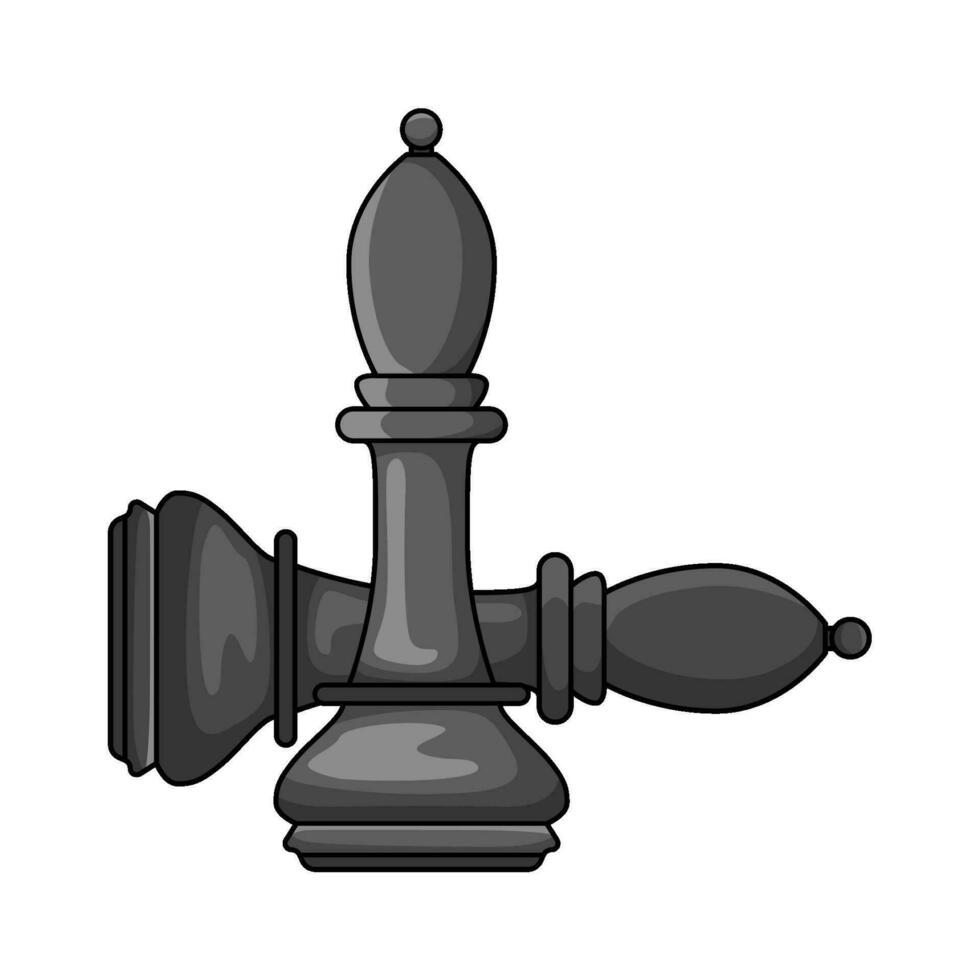 chess bishop illustration vector