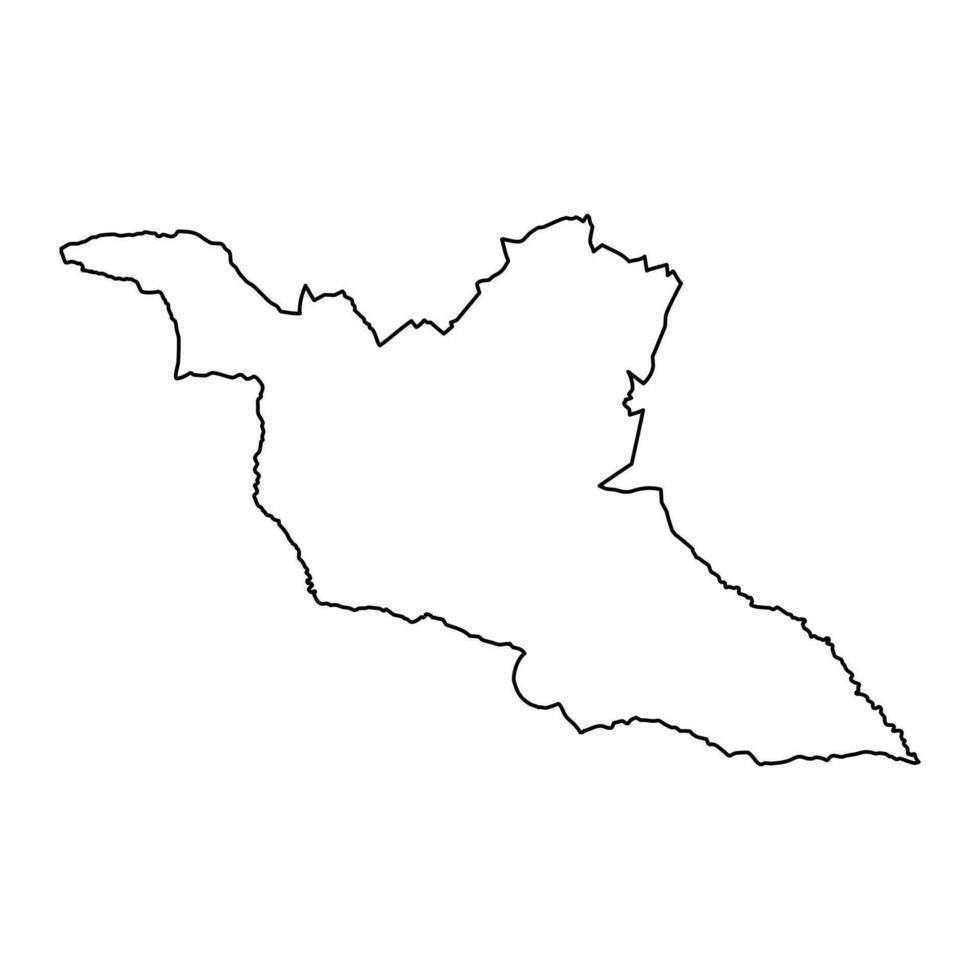 Matabeleland South province map, administrative division of Zimbabwe. Vector illustration.