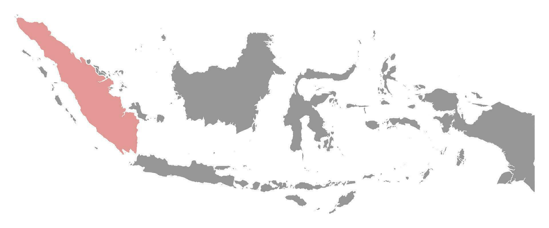 Sumatra isla mapa, región de Indonesia. vector ilustración.