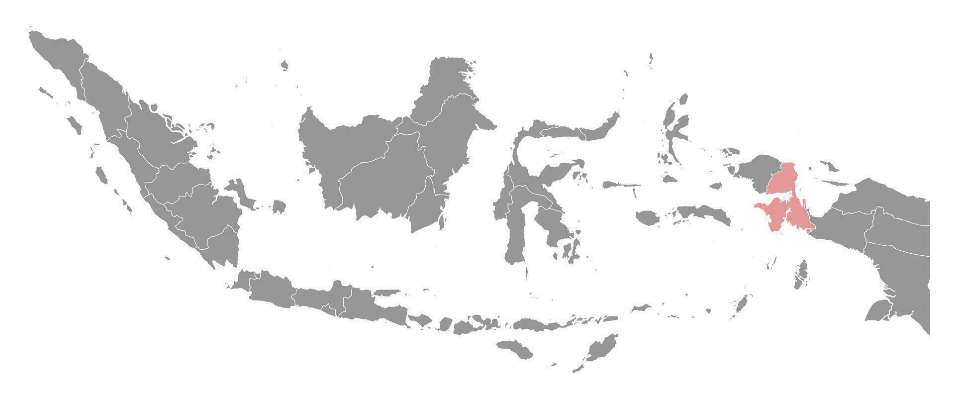 Oeste Papuasia provincia mapa, administrativo división de Indonesia. vector ilustración.