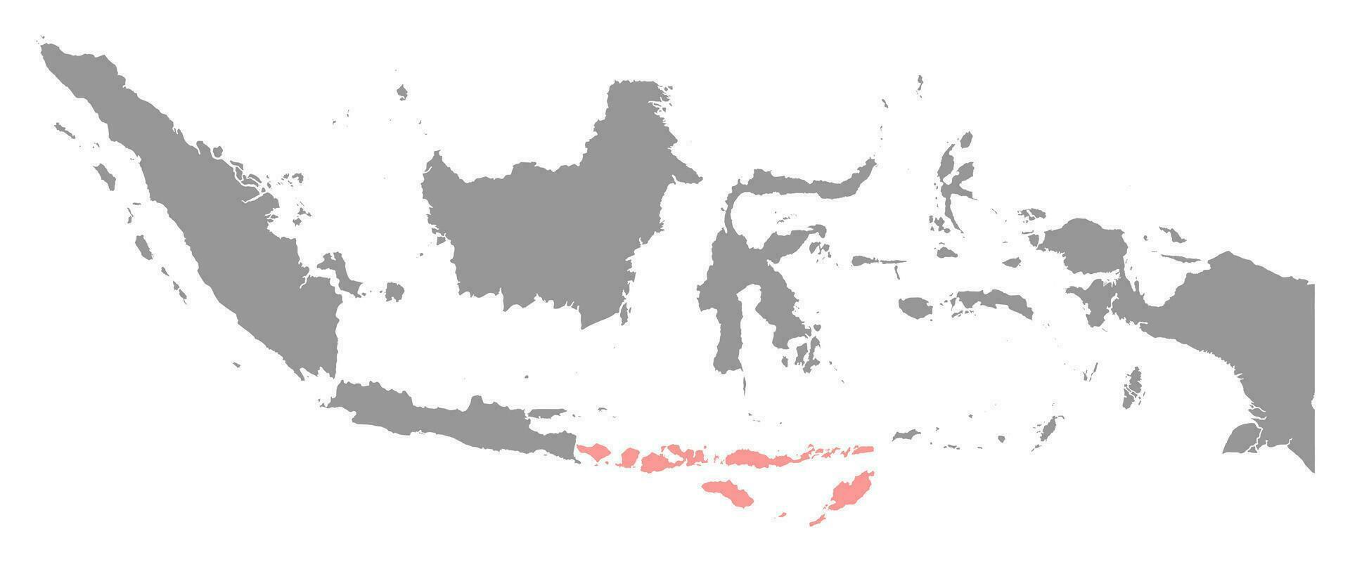 menor sunda islas mapa, región de Indonesia. vector ilustración.