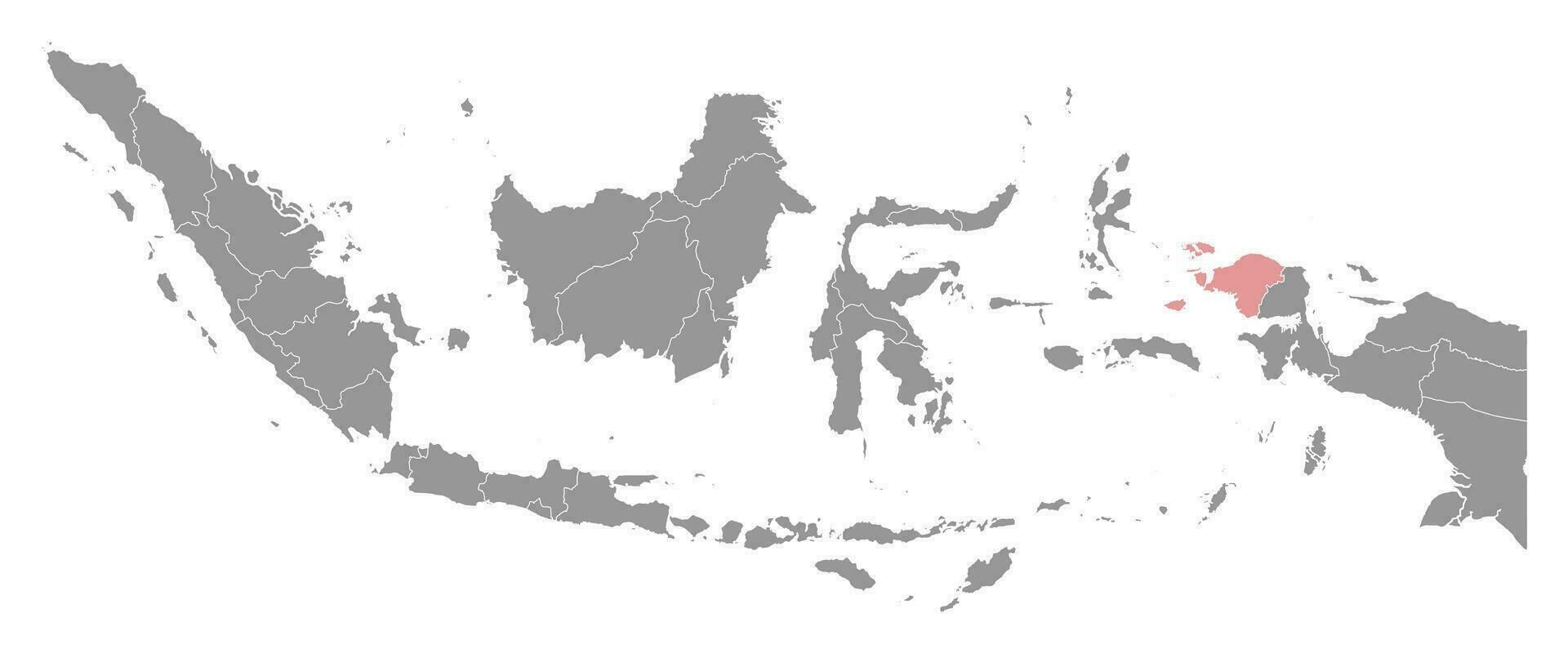 Sur oeste Papuasia provincia mapa, administrativo división de Indonesia. vector ilustración.