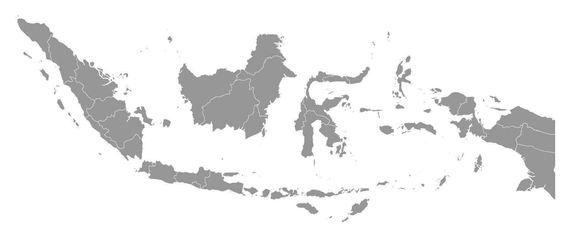 Indonesia map with administrative divisions. Vector illustration.