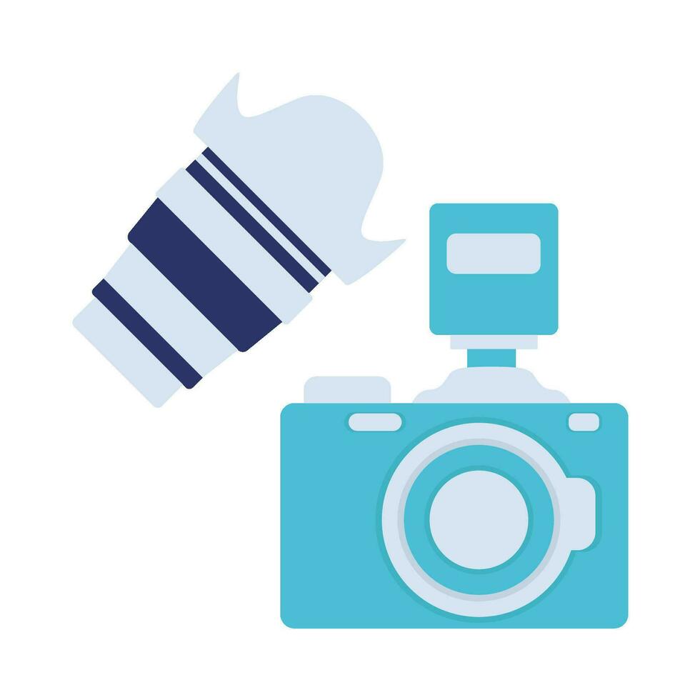 cámara fotografía con lente cámara ilustración vector