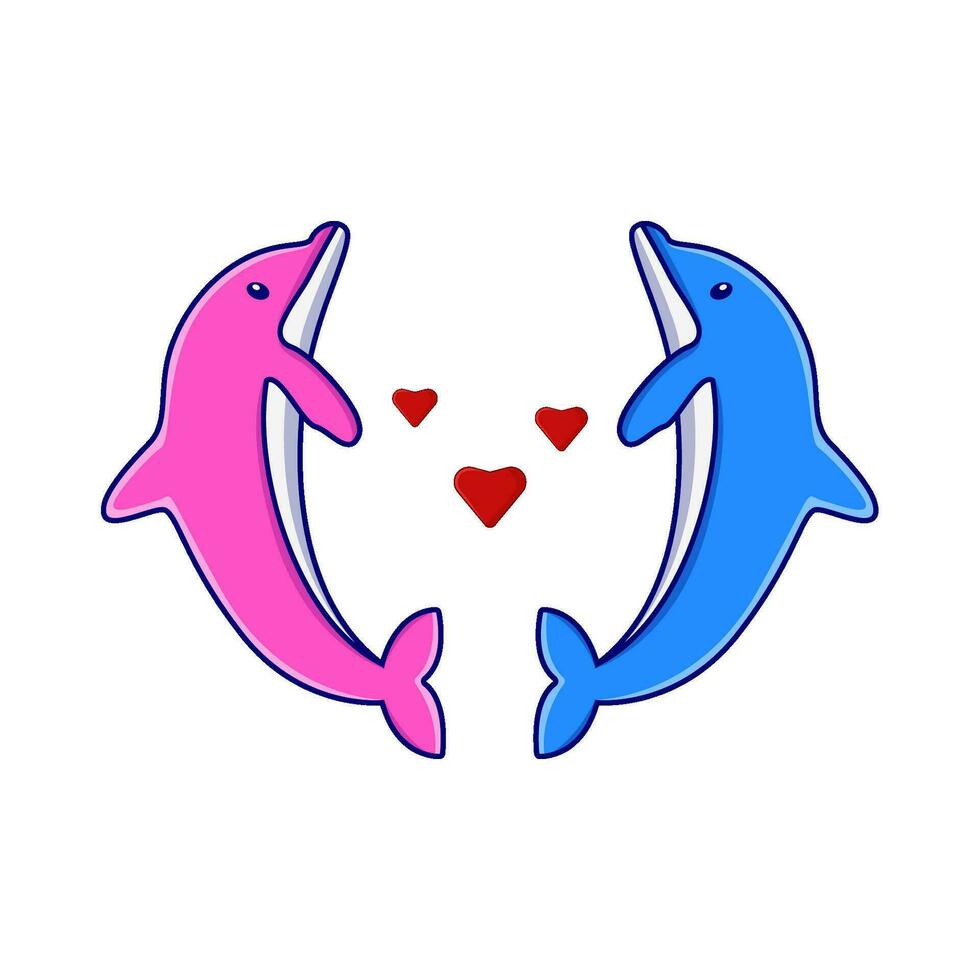 whale relationship illustration vector