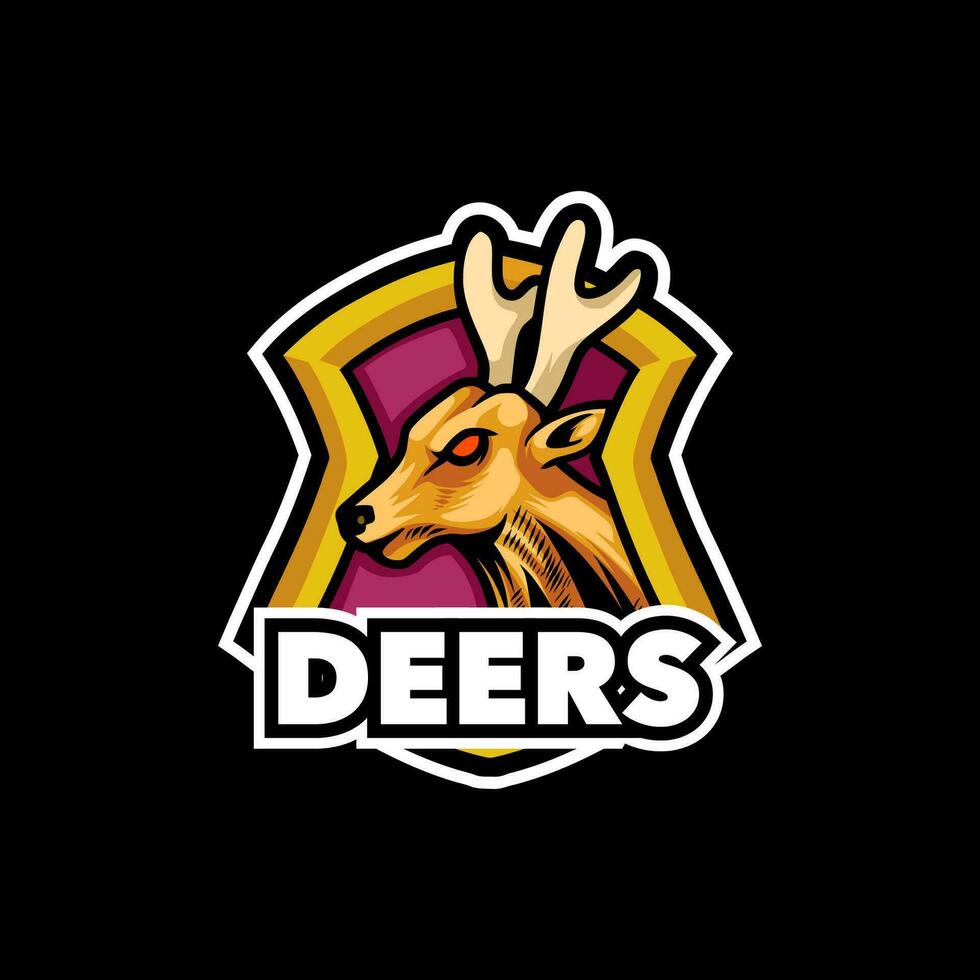 Deer mascot logo for sport vector