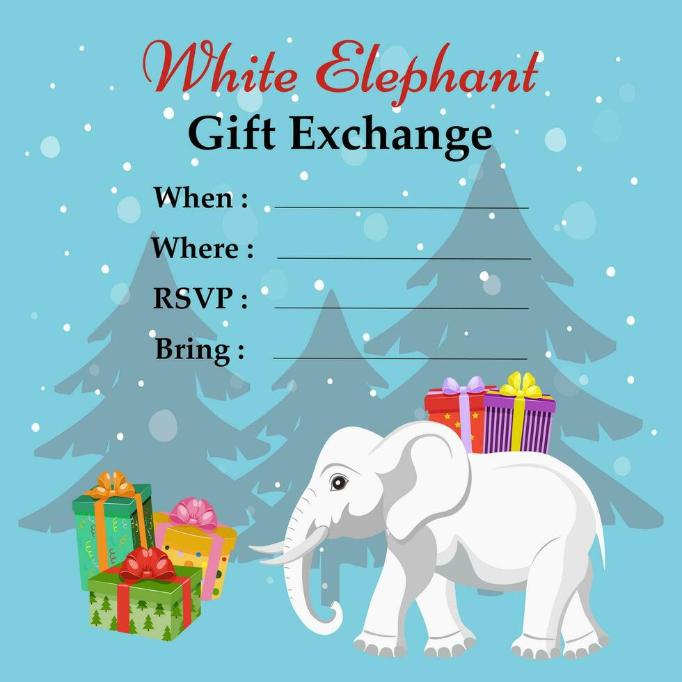 White Elephant Gift Exchange. Invitation to the White Elephant White Elephant Gift Exchange. Invitation to the White Elephant