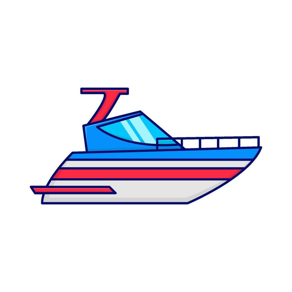 boat transportation ocean illustration vector