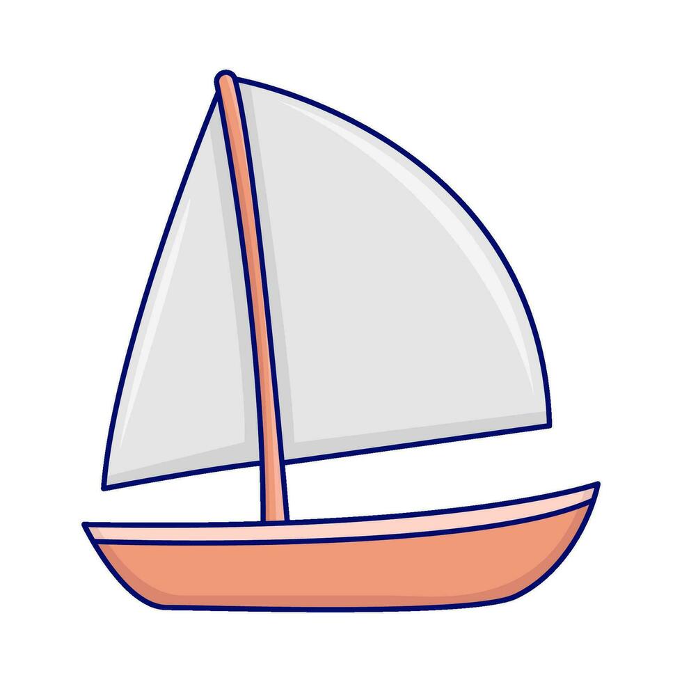 boat transportation ocean  illustration vector