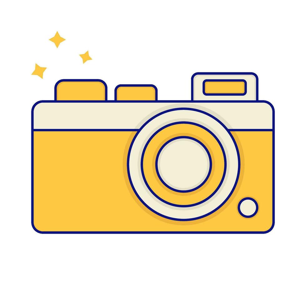 camera photography with sparkle illustration vector