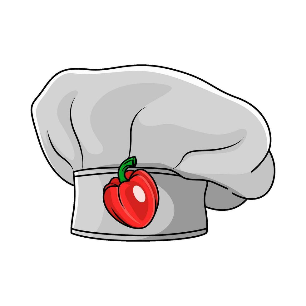 peppers in hat chef illustration vector