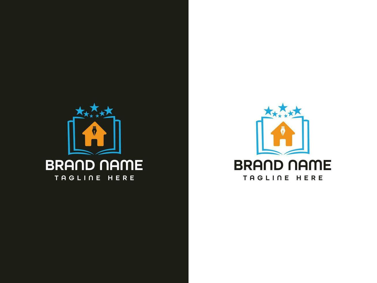 book logo design vector