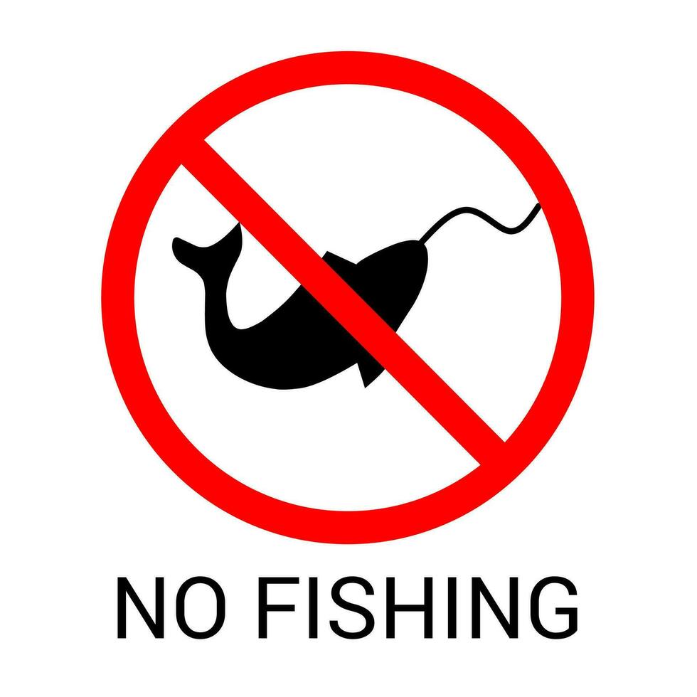 no fishing in area vector