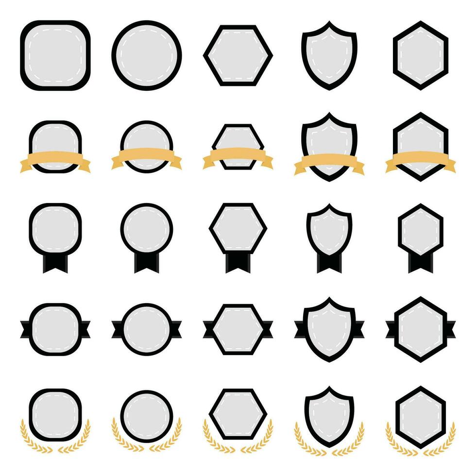 Insignia negro blanco ilustración vector