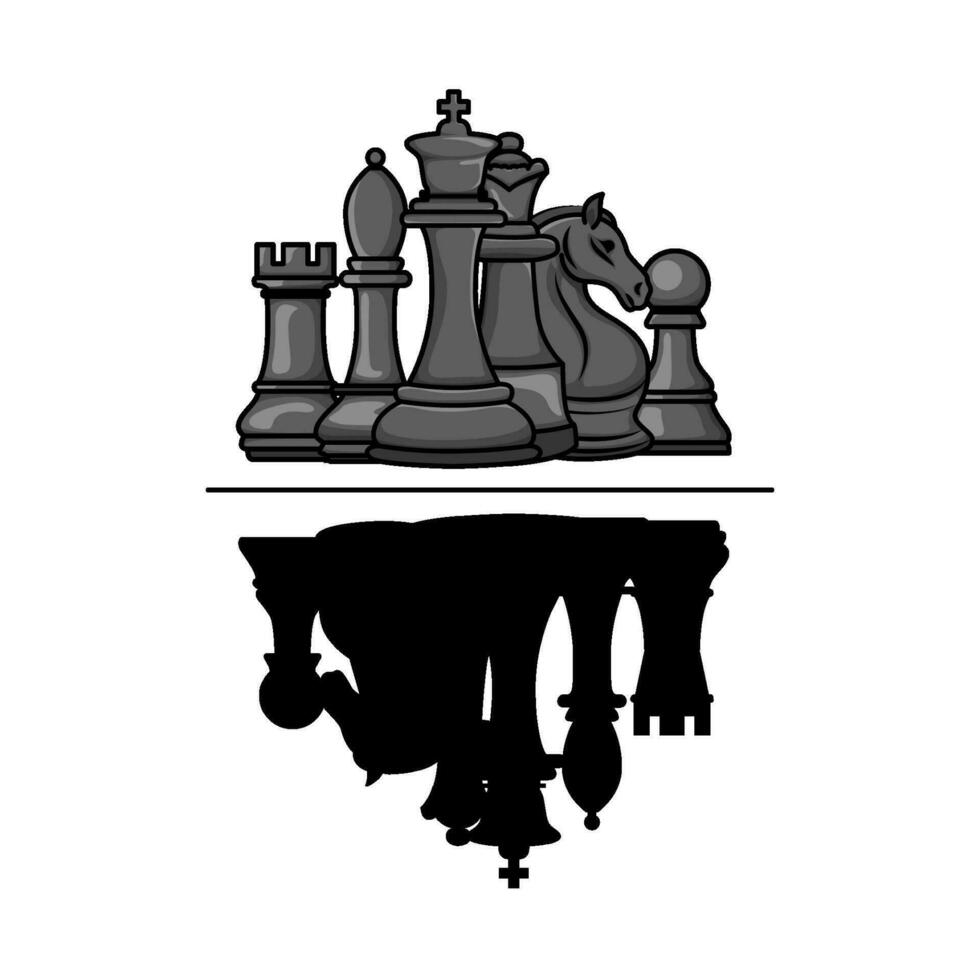 chess game illustration vector